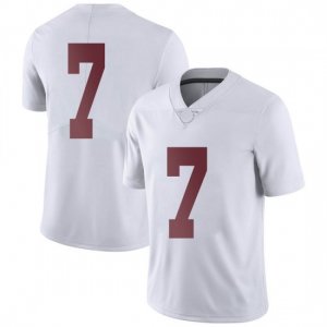 NCAA Youth Alabama Crimson Tide #7 Brandon Turnage Stitched College Nike Authentic No Name White Football Jersey BM17M23QL